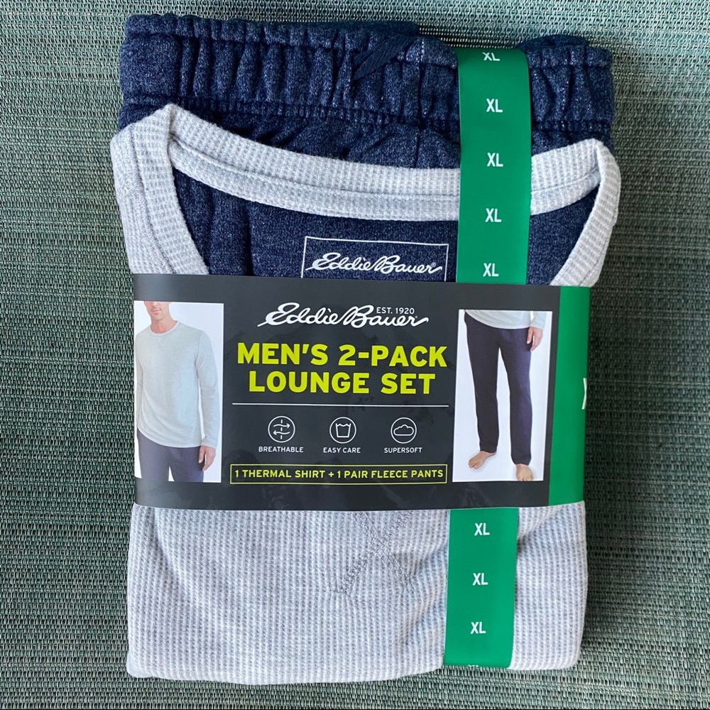 NEW IN BAG Eddie Bauer 2-Piece Pajama Lounge Navy